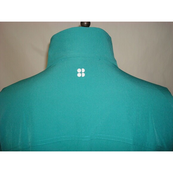 NWT New Womens Sweaty Betty Fast Lane Running Jacket M Wave Green Water resistan - Picture 4 of 13